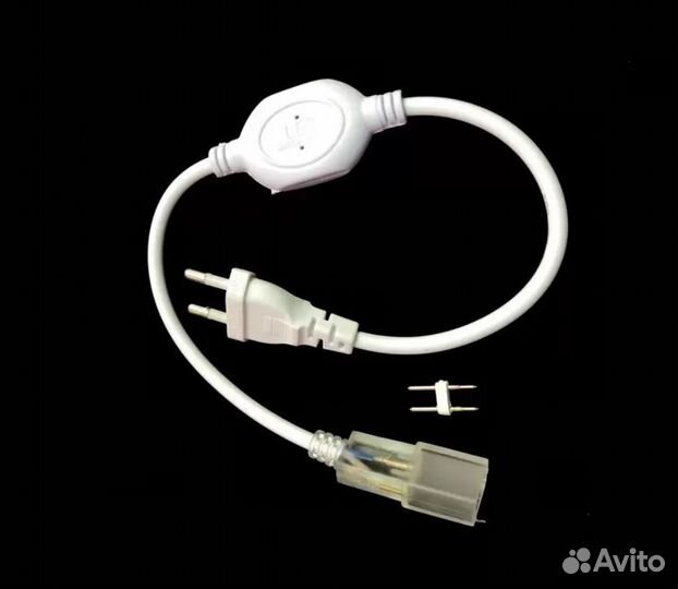 Гибкий неон 220 вольт холодный белый