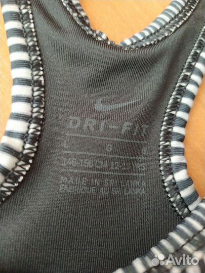 Спортивный топ бра nike 12-13л