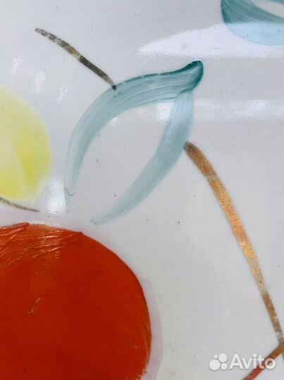 Блюдо Дулево ручная роспись СССР редкость