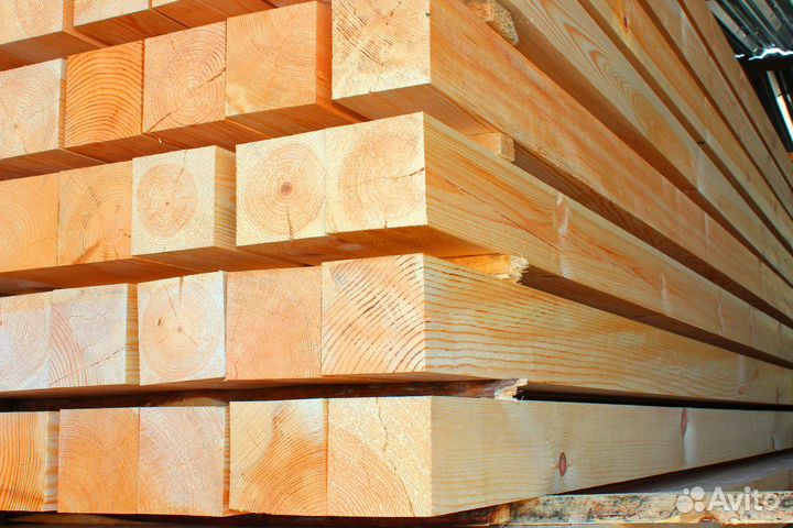 Натуральный, влагостойкий брус строганный, листвен