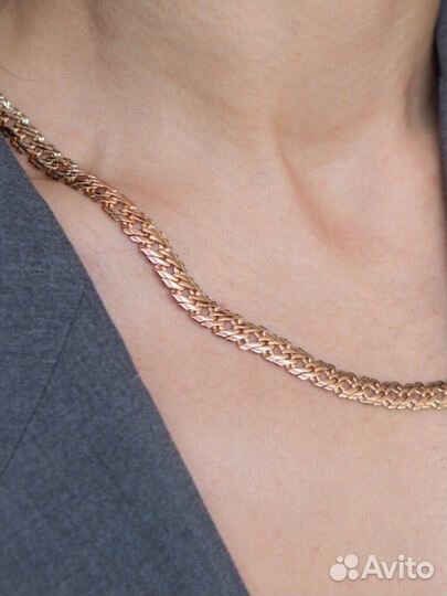 Цепочка на шею под золото
