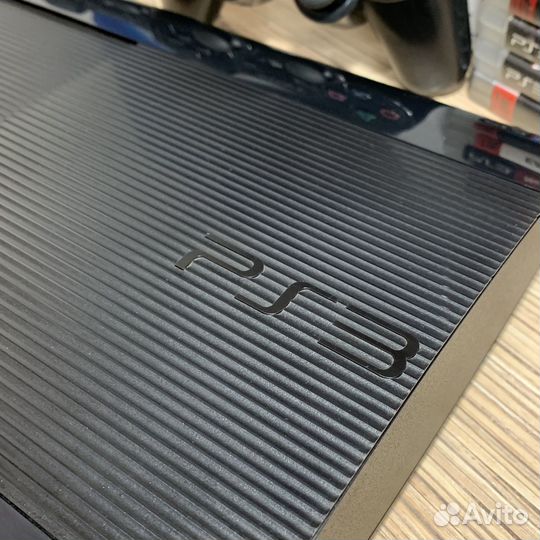 Sony PS3 PlayStation 3 Super Slim + 40Игр + 2джоя