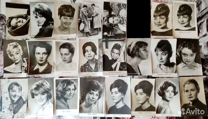 Открытки Актеры Кино и театра, коллекционные ч/б