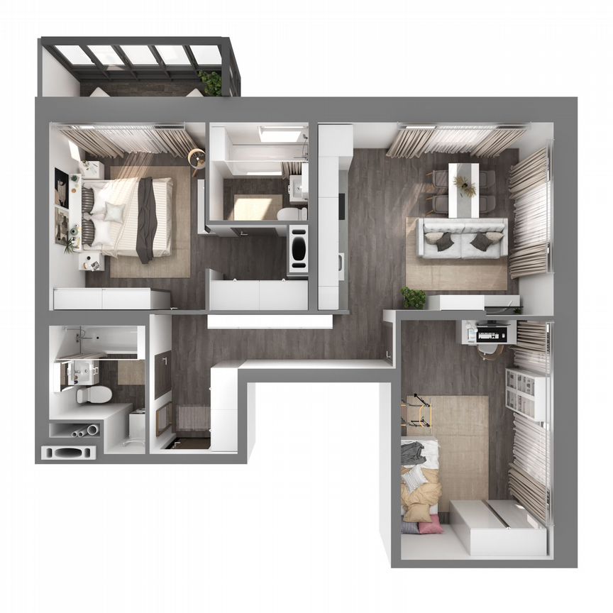 2-к. квартира, 62,5 м², 10/23 эт.