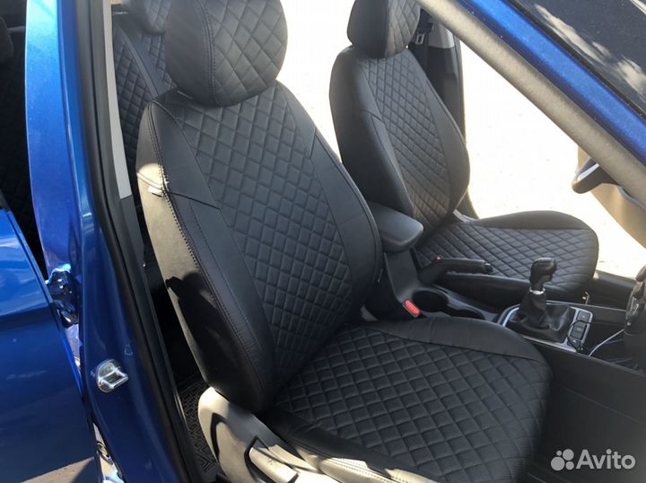 Авточехлы из экокожи на Хендай Крету с установкой