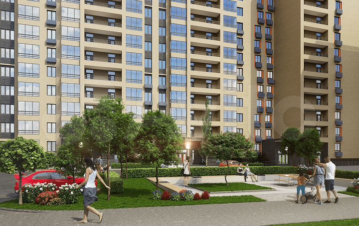 2-к. квартира, 60 м², 12/17 эт.