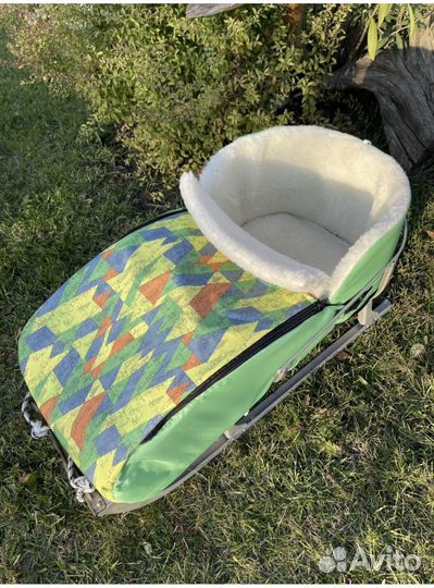 Мягкий меховой вкладыш для санок