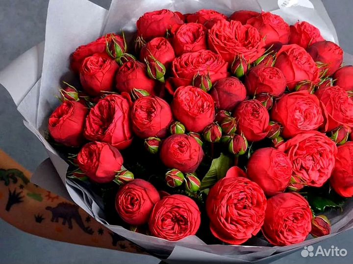 Букет пионовидных роз с гарантией