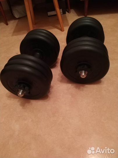 Гантели разборные обрезиненые по 30 кг