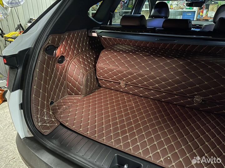 Коврик 3D в багажник Tucson 2020-2023, экокожа