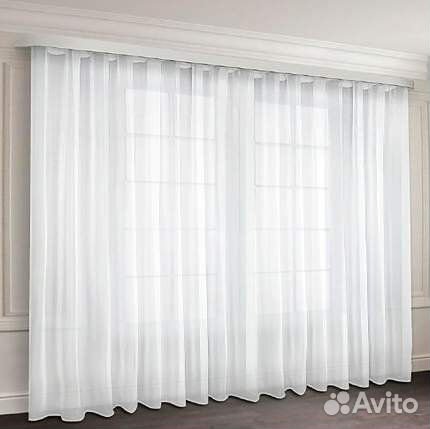 Шторы льняные, тюль