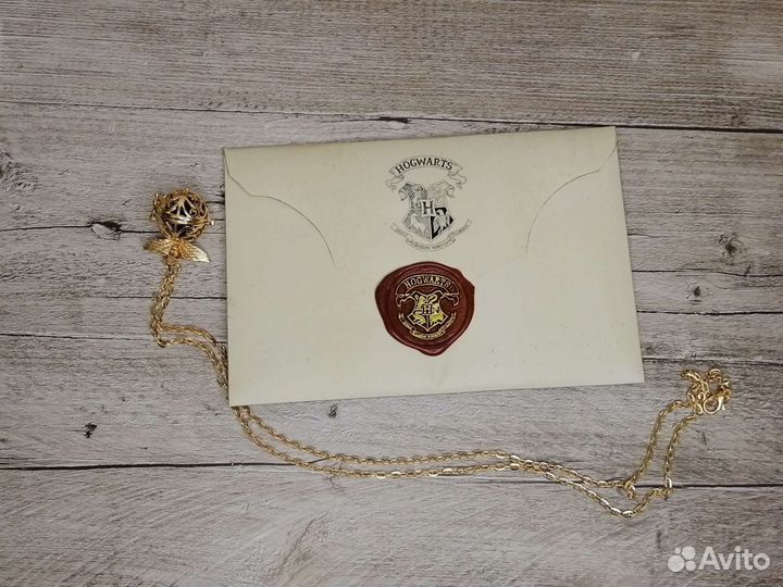 Письмо из Хогвартса +кулон снитч