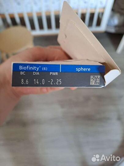 Линзы контактные cooper vision -2,25