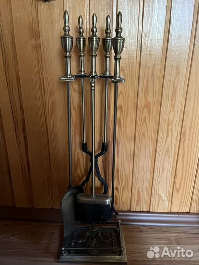 Каминный набор бронзовый