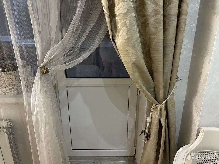 Шторы и тюль с карнизом