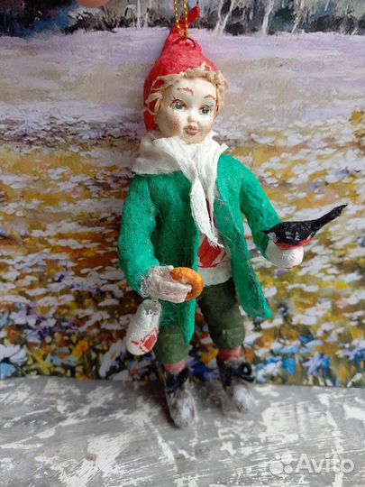 Гномик из ваты