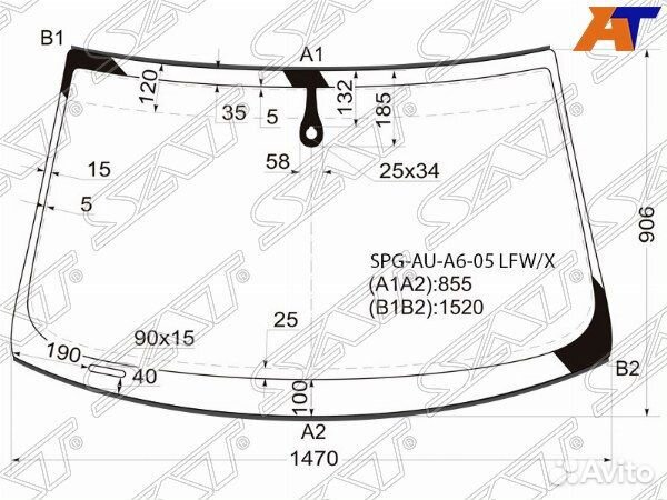 Стекло лобовое audi A6