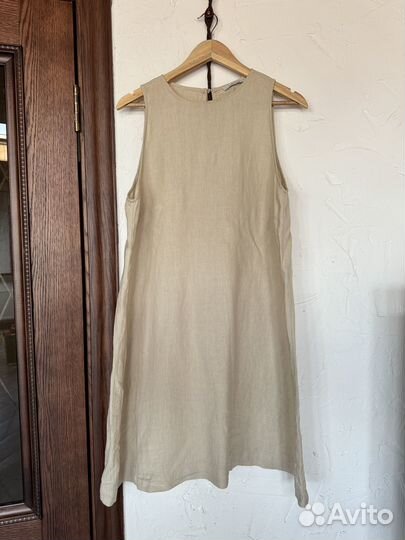Льняное платье zara