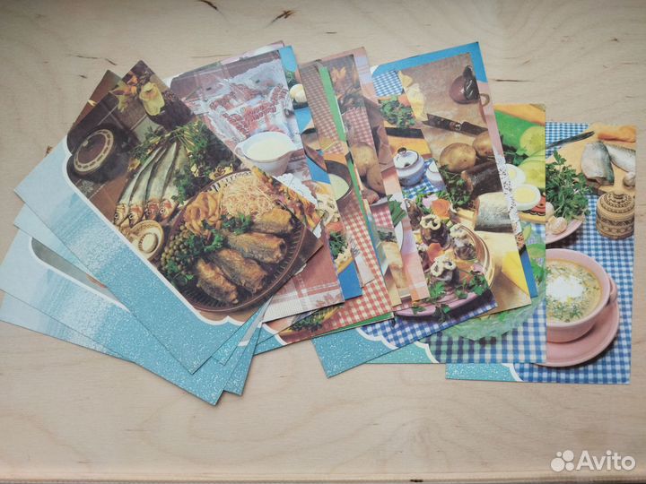 Два набора открыток.Рецепты.1990 год