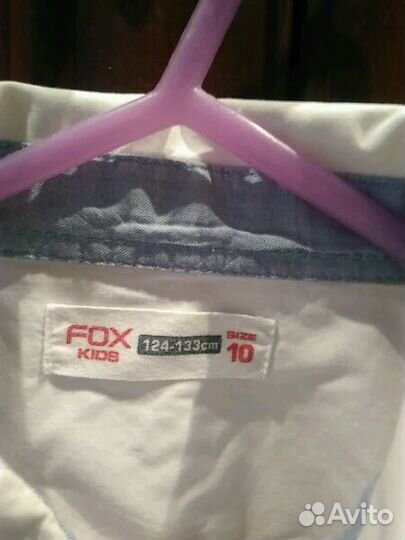 Рубашка Fox kids новая для школы р 124-133 см