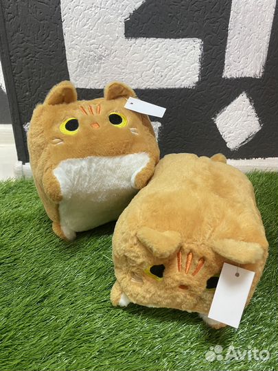 Плюшевый квадратный котокуб