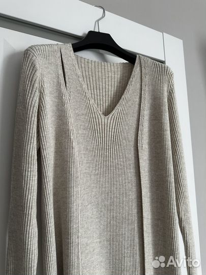 Платье лапша вязка с трикотажным кардиганом