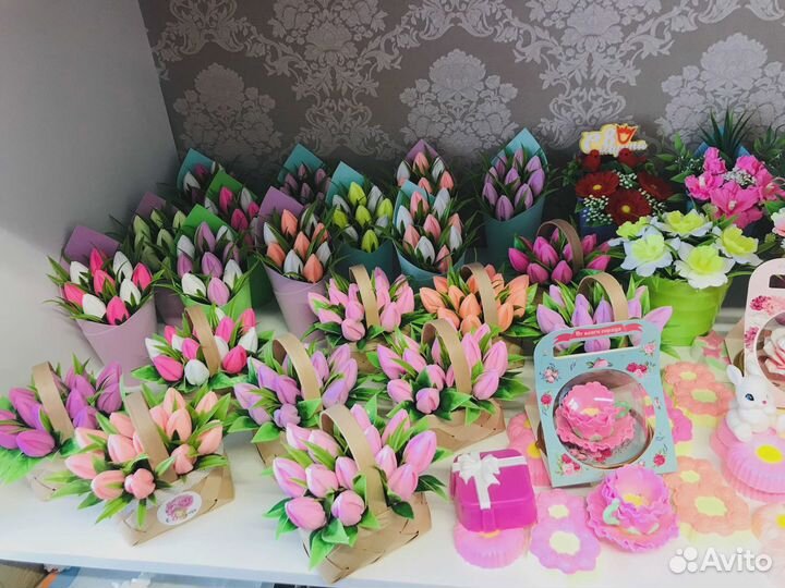 Тюльпаны к 8 марта. Мыло ручной работы