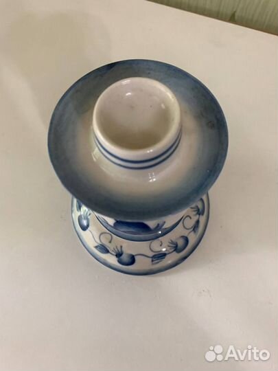 Подсвечник керамический гжель