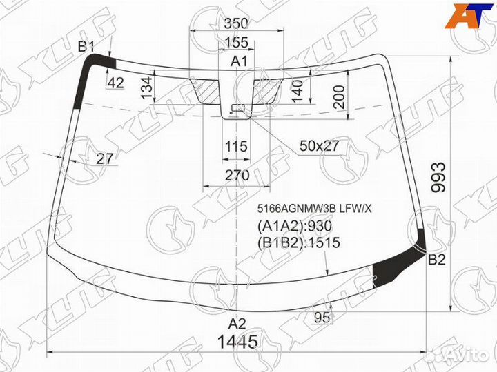 Лобовое стекло на Mazda 3 03-09г