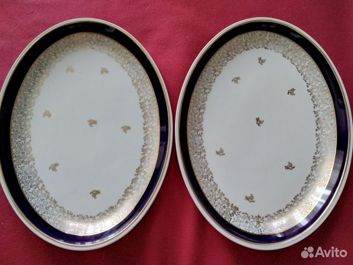 Блюдо фарфоровое кобальт Weimar