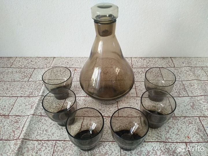 Графин штоф с рюмочками (новый). Пр-во СССР