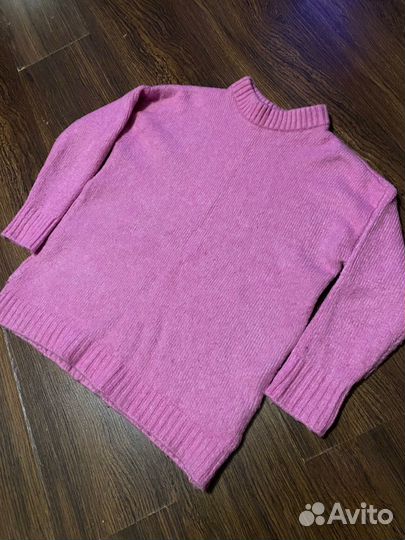 Розовый свитер oversize xs-s-m