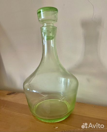 Графин зеленое стекло, СССР