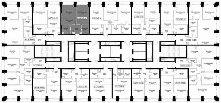 1-к. квартира, 43,5 м², 15/55 эт.