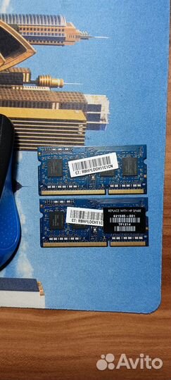 Ddr3 so-dimm для ноутбука 2 шт. по 2 гб