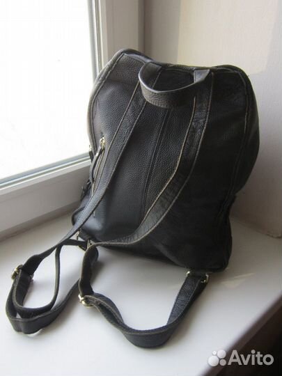 Сумка рюкзак натуральная кожа унисекс