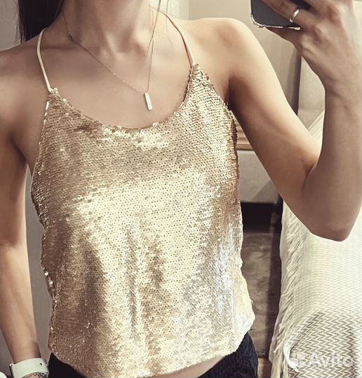 Майка с пайетками