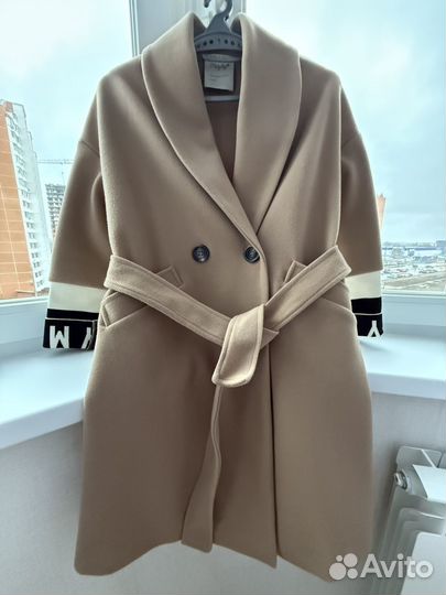 Пальто бежевое демисезонное 42-44