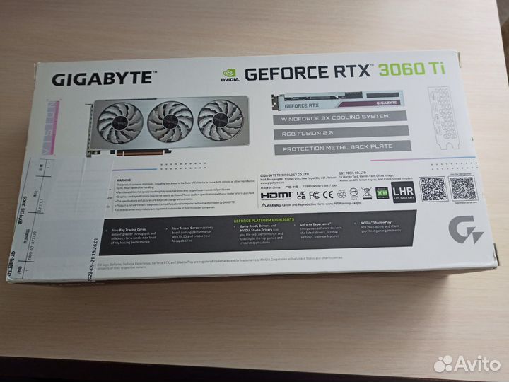 Видеокарта gigabyte GeForce RTX 3060 Ti vision OC