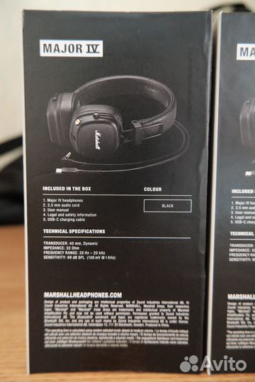 Marshall Major 4 IV Black Оригинал Наушники новые