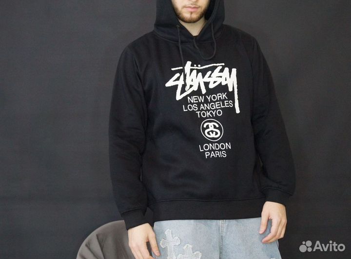 Худи stussy черная