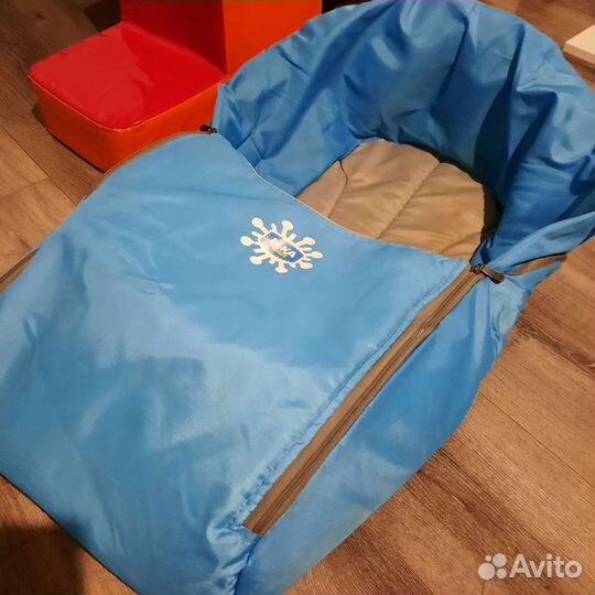 Для санок матрасик с накидкой на ножки