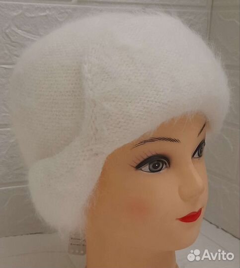 Шапки женские из ангоры, меха и шерсти зимнии