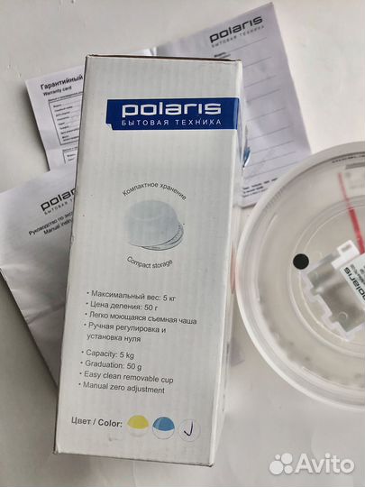 Новые кухонные весы Polaris механические