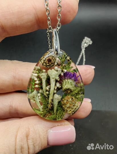 Кулон из эпоксидной смолы