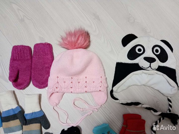 Шапки,перчатки,колготки зима 4-5,8-10л. площадь
