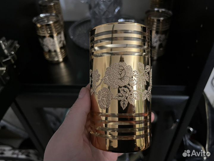 Винтаж СССР: Золотые стаканы.Богемия 6шт