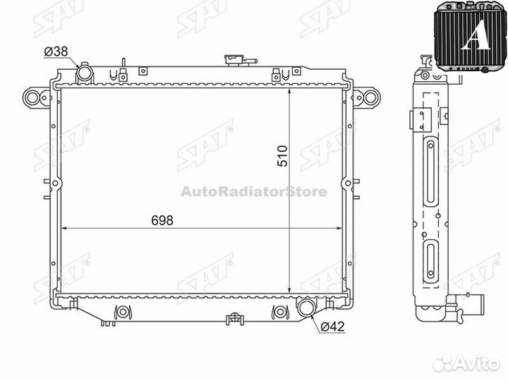 Радиатор охлаждения Лексус LX470 UZJ100 V8 4.7 98