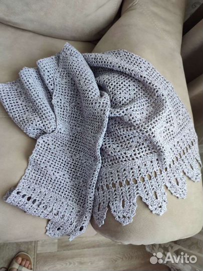 Шарф ажурный (связано крючком)