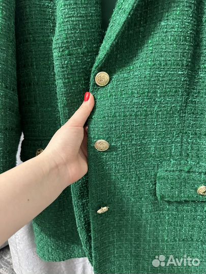 Твидовый пиджак zara